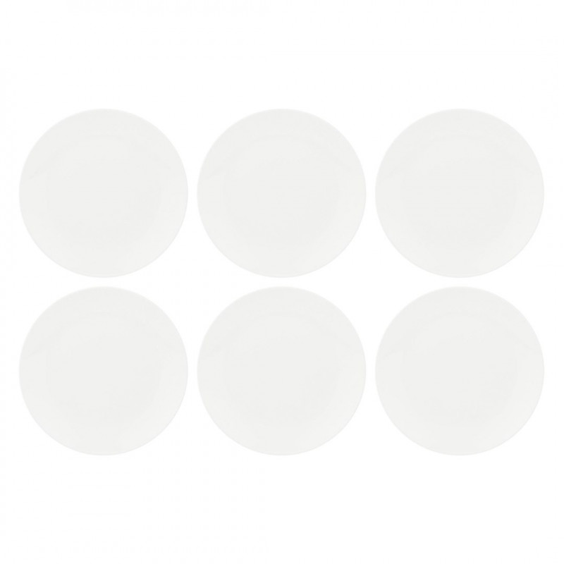 La Porcellana Bianca set di 6 piatti piani Essenziale - bianco, 27 cm