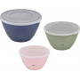Emsa Prep & Bake set di ciotole con coperchio, 3 pezzi, multicolore