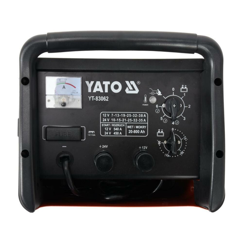 YATO YT-83062 caricabatterie per auto (raddrizzatore), 38 A / 540 A / 800 Ah