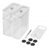 ZWILLING 1026082 contenitori rettangolari per alimenti, 5,4 l, trasparente/bianco, 5 pz.