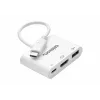 celexon adattatore multiporta USB-C su HDMI e USB-A, M/F, bianco