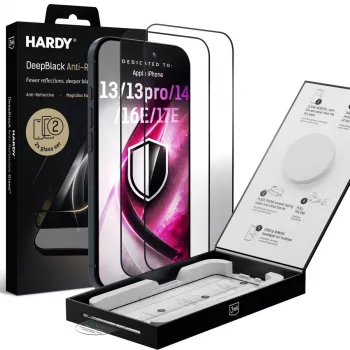 3mk DeepBlack pellicola protettiva in vetro antiriflesso per Apple iPhone 13 / 13 Pro / 14 / 16e / 17e