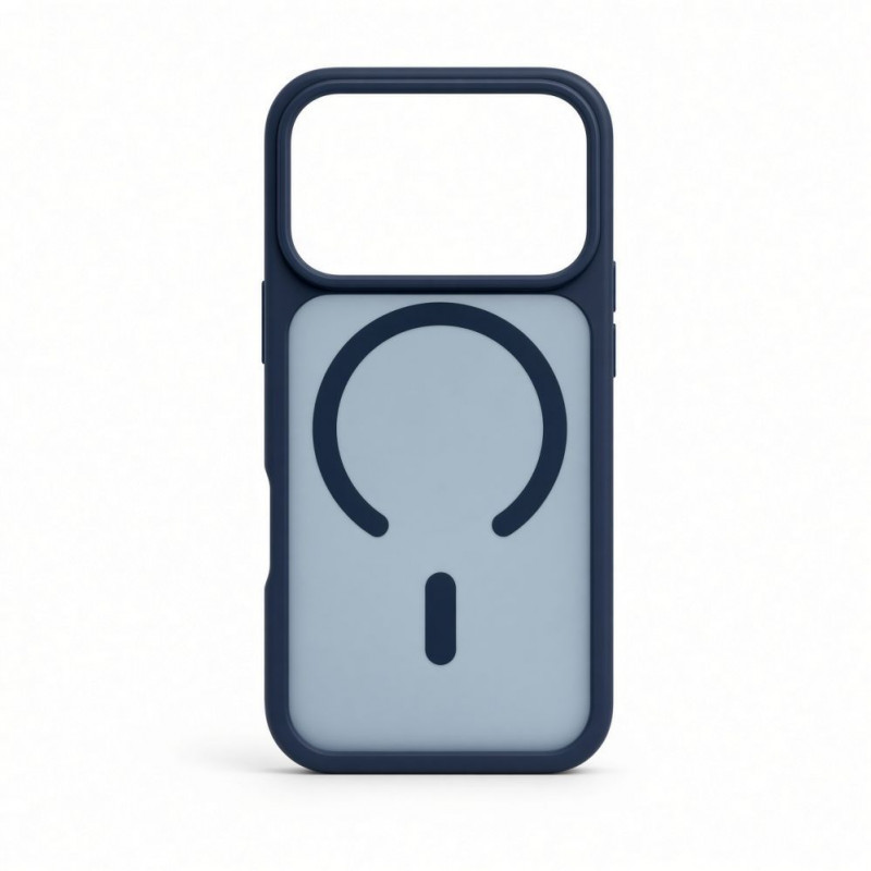 Evelatus Silver-Shield Skin Feel custodia 2-in-1 MagSafe per Apple iPhone 18 Pro, blu navy