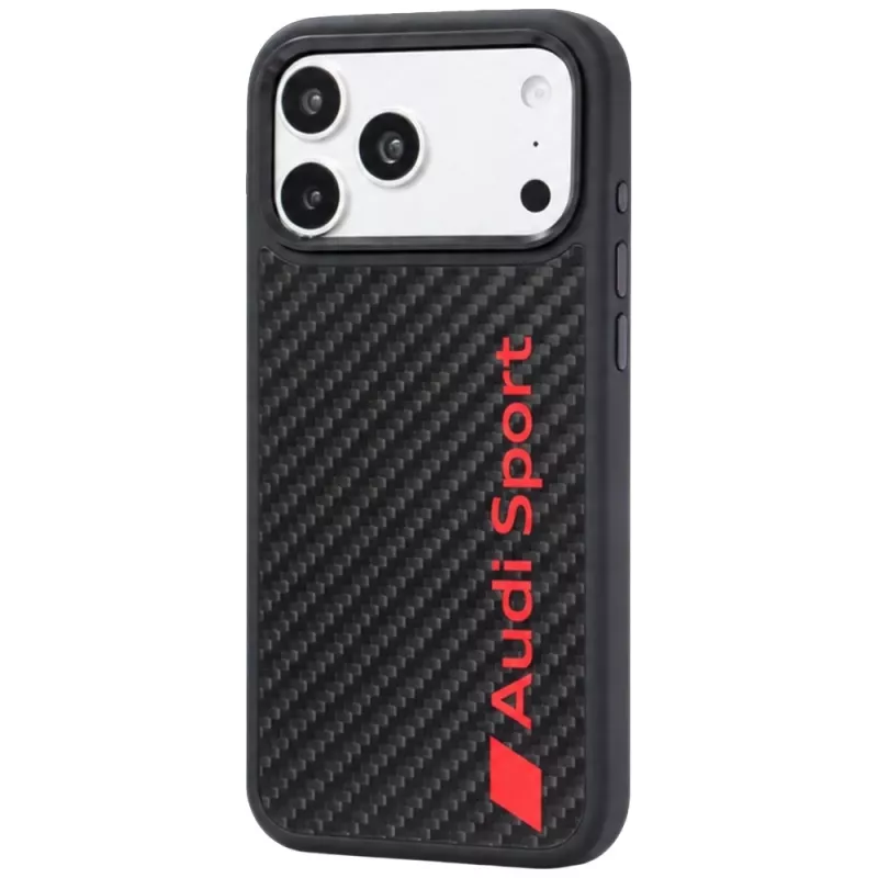 Audi R8 custodia MagSafe in fibra di carbonio per iPhone 18 Pro Max / 17 Pro Max, nero