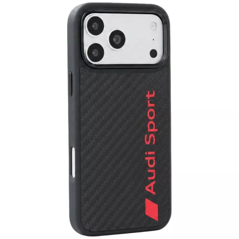 Audi R8 custodia MagSafe in fibra di carbonio per iPhone 18 Pro Max / 17 Pro Max, nero