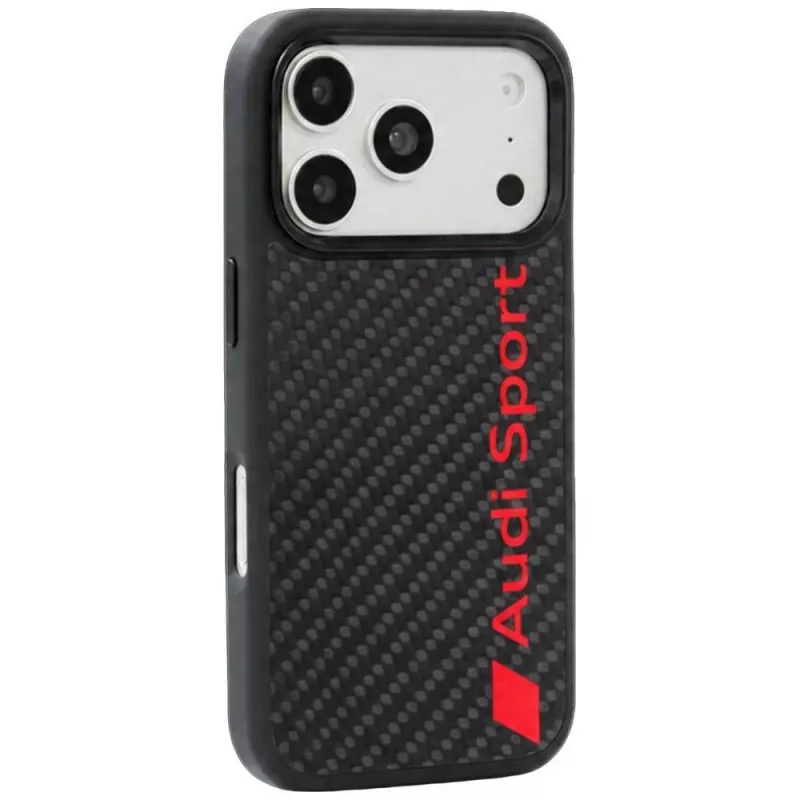 Audi R8 custodia MagSafe in fibra di carbonio per iPhone 18 Pro / 17 Pro nero
