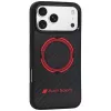 Audi RSQ custodia MagSafe in fibra di carbonio Sport Red Circle per iPhone 18 Pro Max / 17 Pro Max, nero