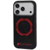 Audi RSQ custodia MagSafe in fibra di carbonio Sport Red Circle per iPhone 18 Pro / 17 Pro, nero