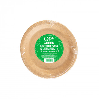 Gogreen Go Green piatti in carta kraft Ø18 cm, 20 pz.