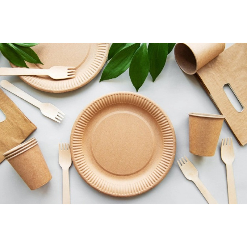 Gogreen Go Green piatti in carta kraft Ø18 cm, 20 pz.