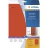 HERMA Special etichette per archivio adesive permanenti, carta opaca coprente, rosso, 38 x 297 mm, 100 pz. (20 fogli x 5)