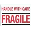 rillprint etichette segnaletiche HANDLE WITH CARE / FRAGILE, adesive permanenti, bianco/rosso