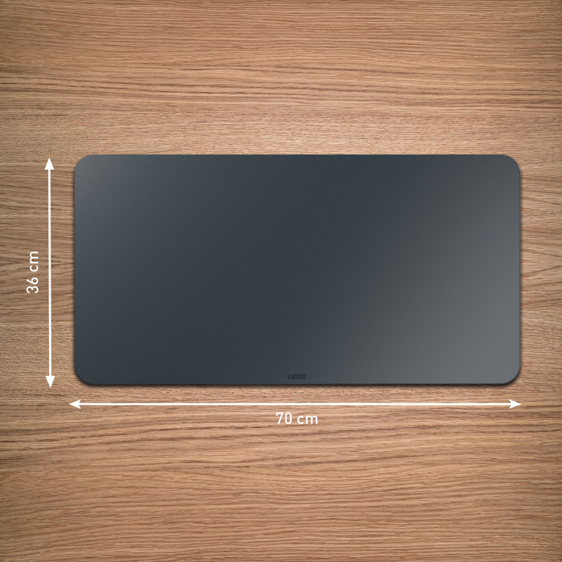 Leitz sottomano, 700 x 360 mm, pelle riciclata, liscio, grigio scuro (5385-00-89)