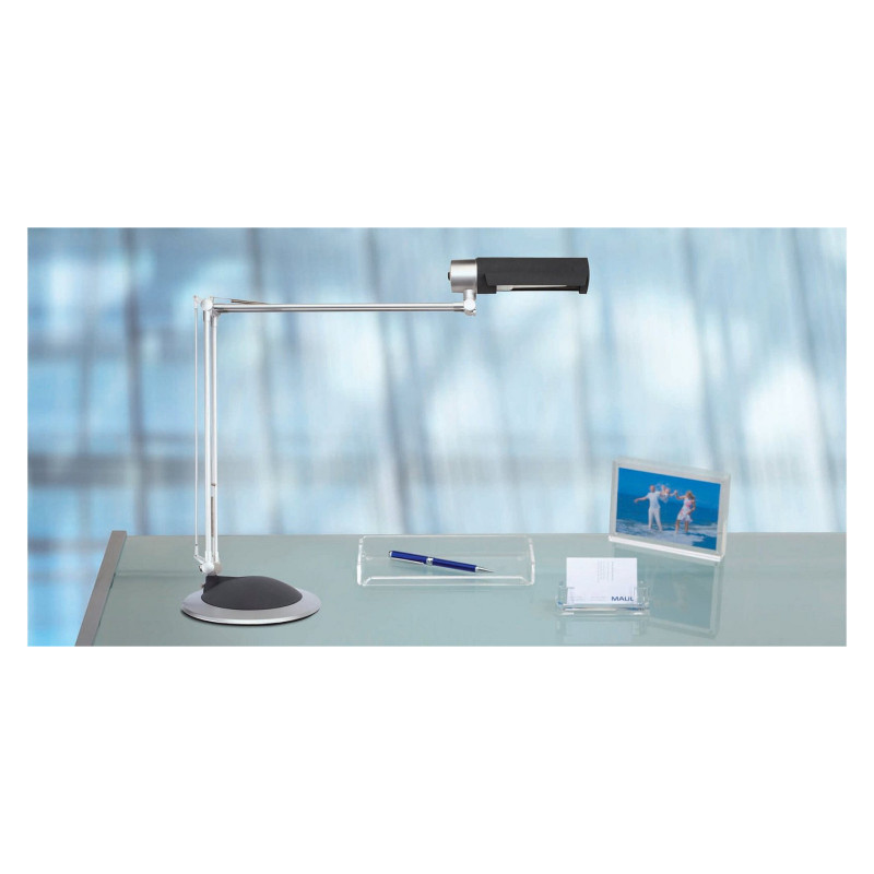 MAUL MAULoffice lampada da scrivania LED, 9,5 W, argento