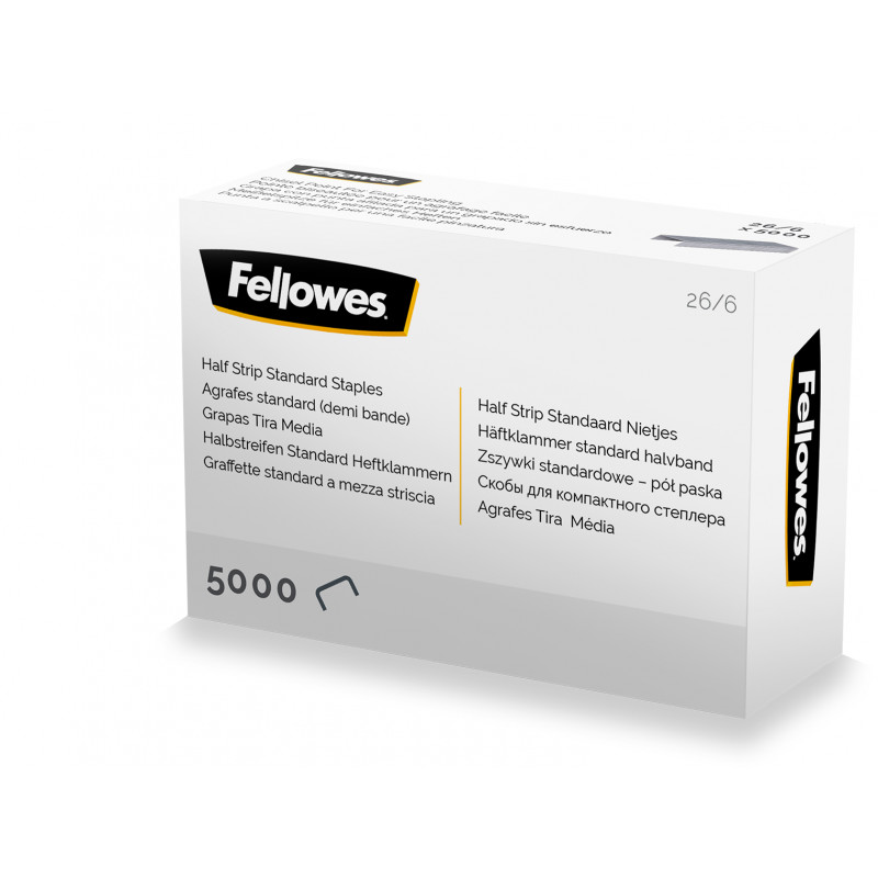 Fellowes punti metallici 26/6, 5000 pezzi