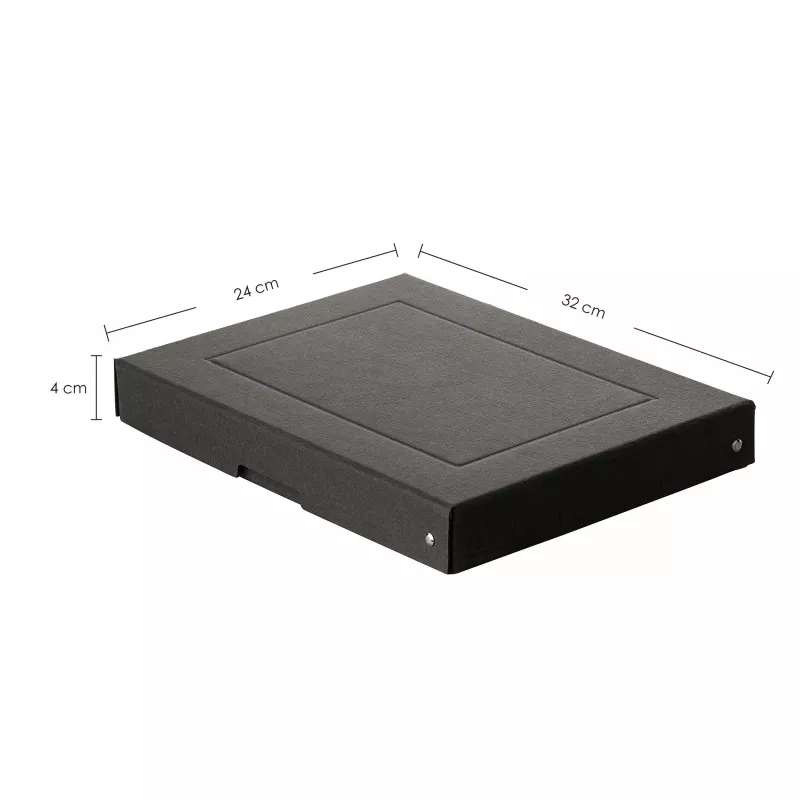 FALKEN PURE scatola portadocumenti 500 fogli, 24 x 32 x 4 cm, nero