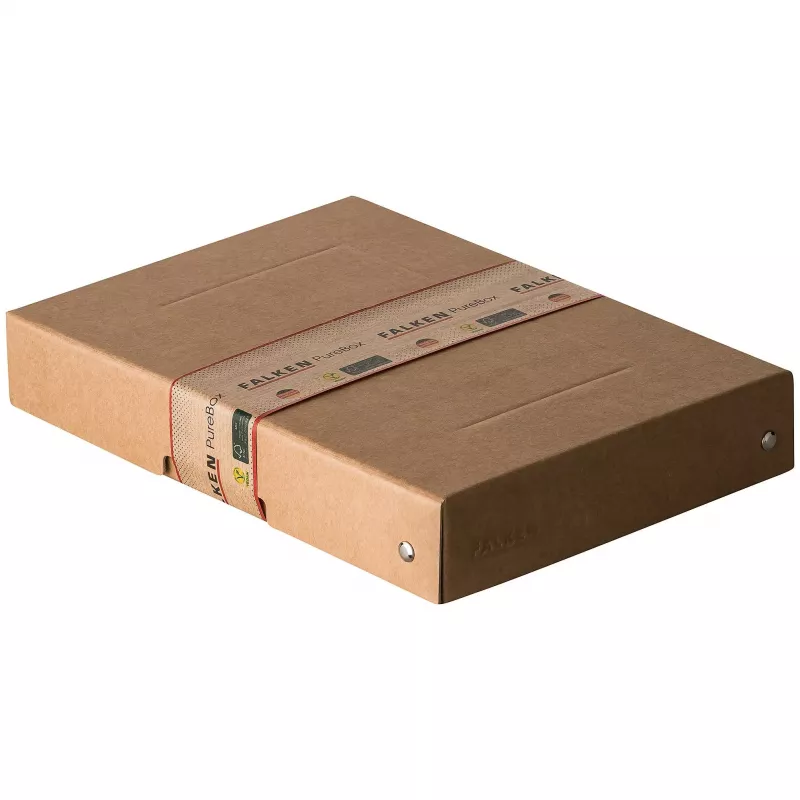 FALKEN PURE scatola portadocumenti 500 fogli, 18 x 25 x 4 cm, marrone