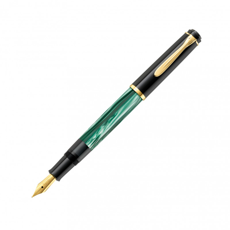 Pelikan Classic M200 penna stilografica a stantuffo, verde marmorizzato
