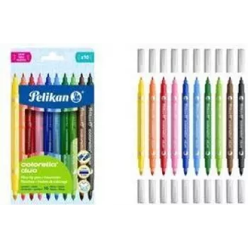 Pelikan Colorella Duo C407 pennarelli colori assortiti, 10 pezzi