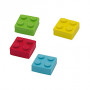 WEDO Bricky gomma da cancellare a mattoncino, 4 colori, con scatola assortita, 18 pz.