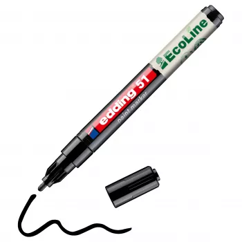 Edding 51 EcoLine 4-51-001 pennarello per vernice nero 1 mm, 2 mm