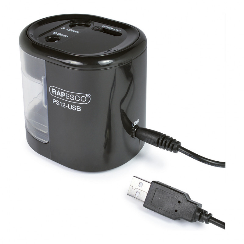 RAPESCO® temperamatite elettrico nero/trasparente