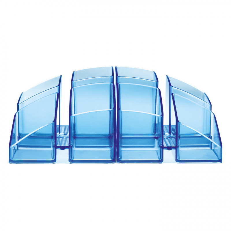 HAN SCALA portapenne 12,5 x 12,5 x 10,0 cm blu trasparente