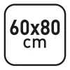 herlitz lavagna magnetica 60 x 80 cm, acciaio verniciato bianco, cornice in legno color argento