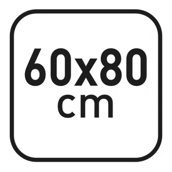 herlitz lavagna magnetica 60 x 80 cm, acciaio verniciato bianco, cornice in legno color argento
