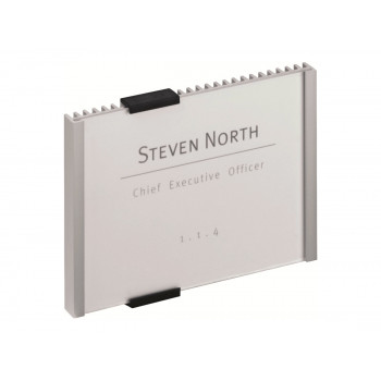 Durable INFO SIGN targhetta da porta, 210 x 148,5 mm, argento metallizzato (480523)