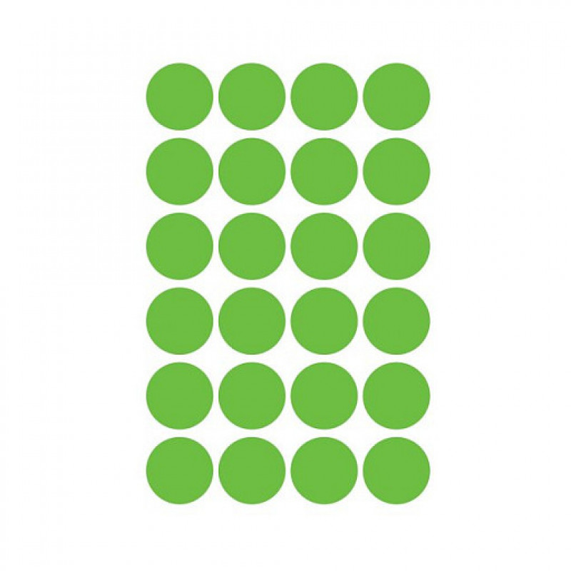 Avery Zweckform 3597 bollini rimovibili, Ø 18 mm, verdi, 96 pz.