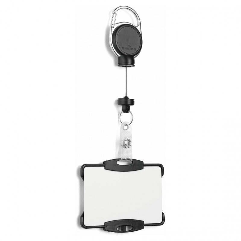 DURABLE portabadge con yo-yo EXTRA FORTE per 1 tessera, nero (868901)