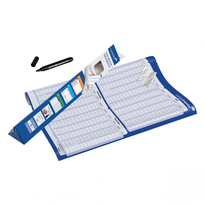 Legamaster pianificatore annuale progetti, layout mensile, 90 x 60 cm