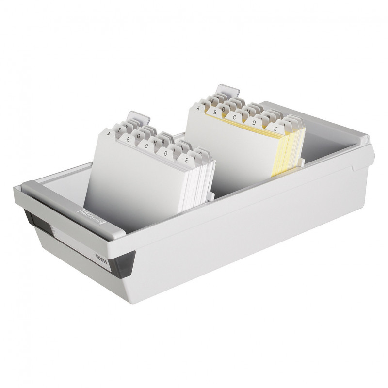 HAN schedario A6 per 1300 schede, grigio