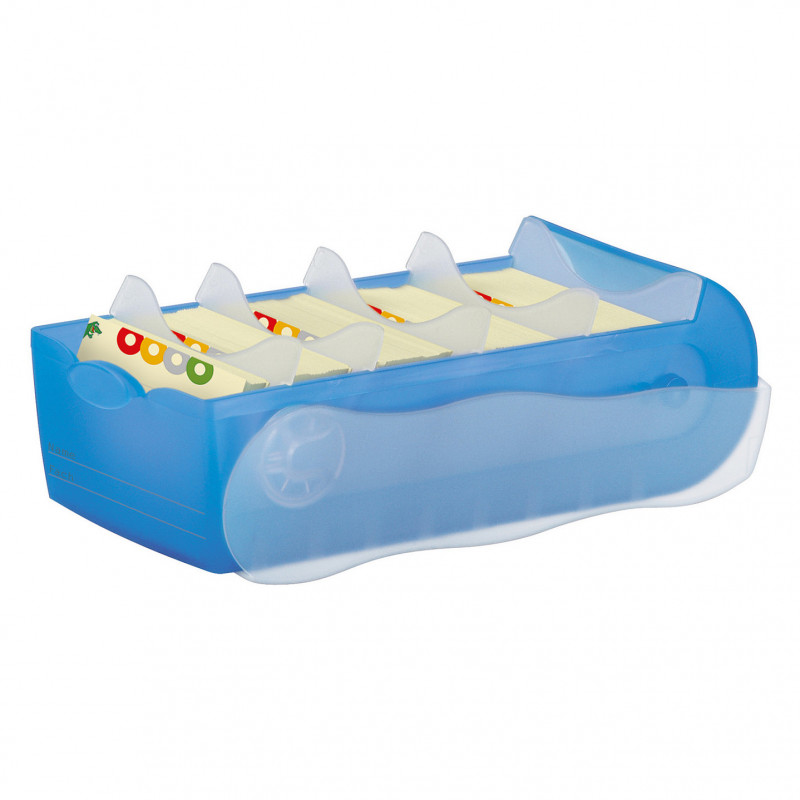 Schedario HAN Croco DIN A8 500 schede blu