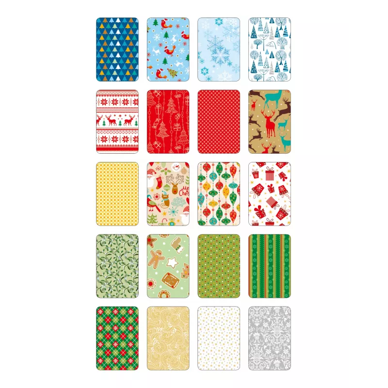 folia blocco a motivi Natale, 270 g/m², colori assortiti