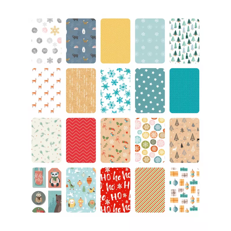 folia blocco a motivi Winterzauber, 270 g/m², colori assortiti