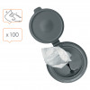 Nobo salviette detergenti per lavagna bianca, dispenser in plastica riciclata, 100 salviette