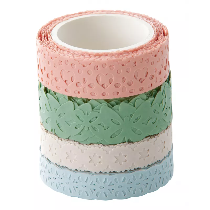 folia set nastro decorativo Washi, 4 x 5 m, pastello