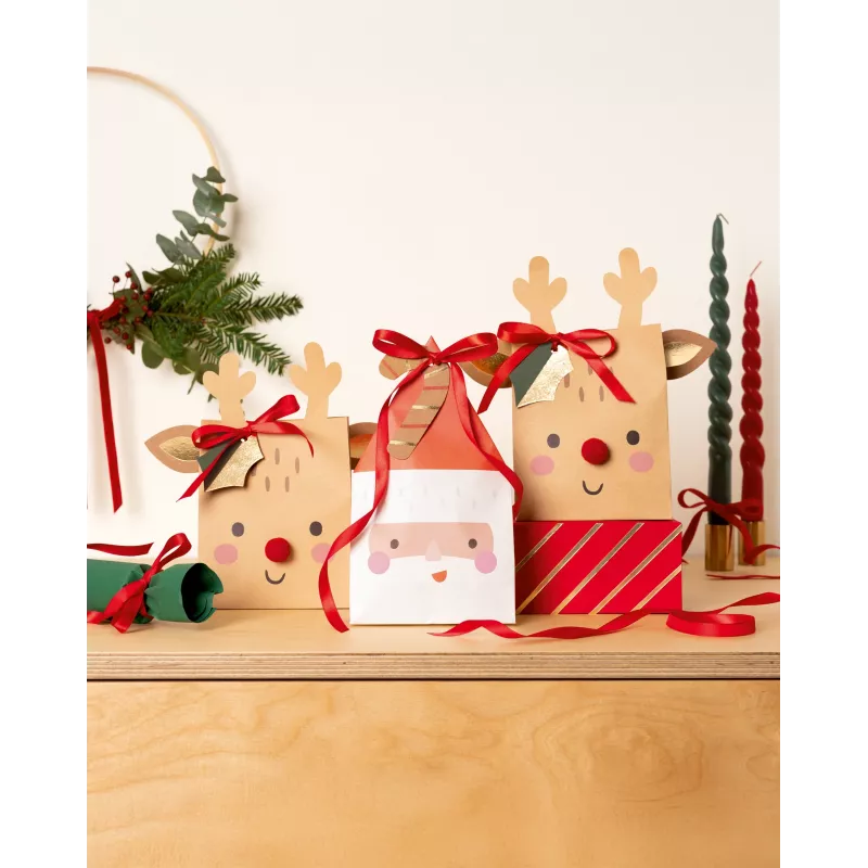 Folia sacchetti di carta Santa & Deer multicolore
