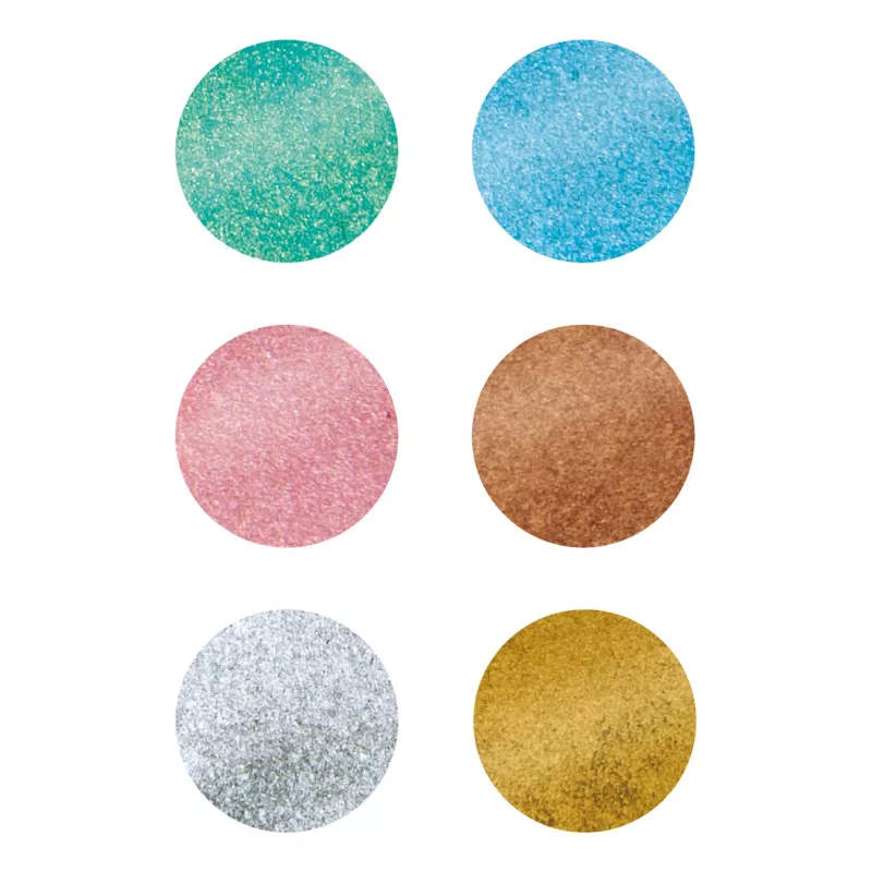 folia tamponi 6x 2,4 x 2,4 cm oro, argento, rame, rosso, blu, verde