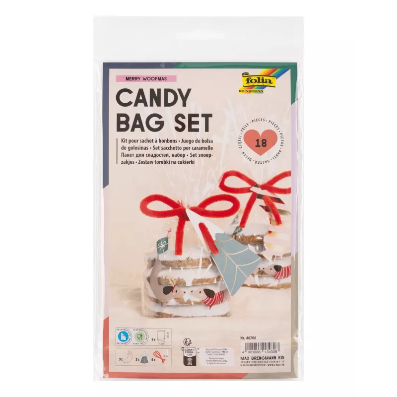 folia sacchetto fondo in PP MERRY WOOFMAS 14,5 x 23,5 cm