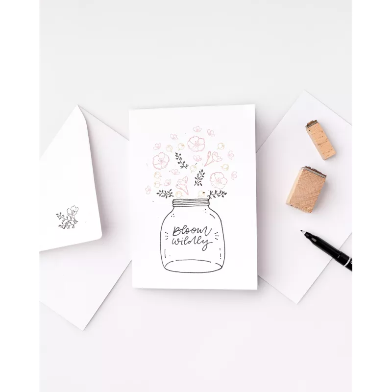 folia biglietti pieghevoli, 5 biglietti, bianco