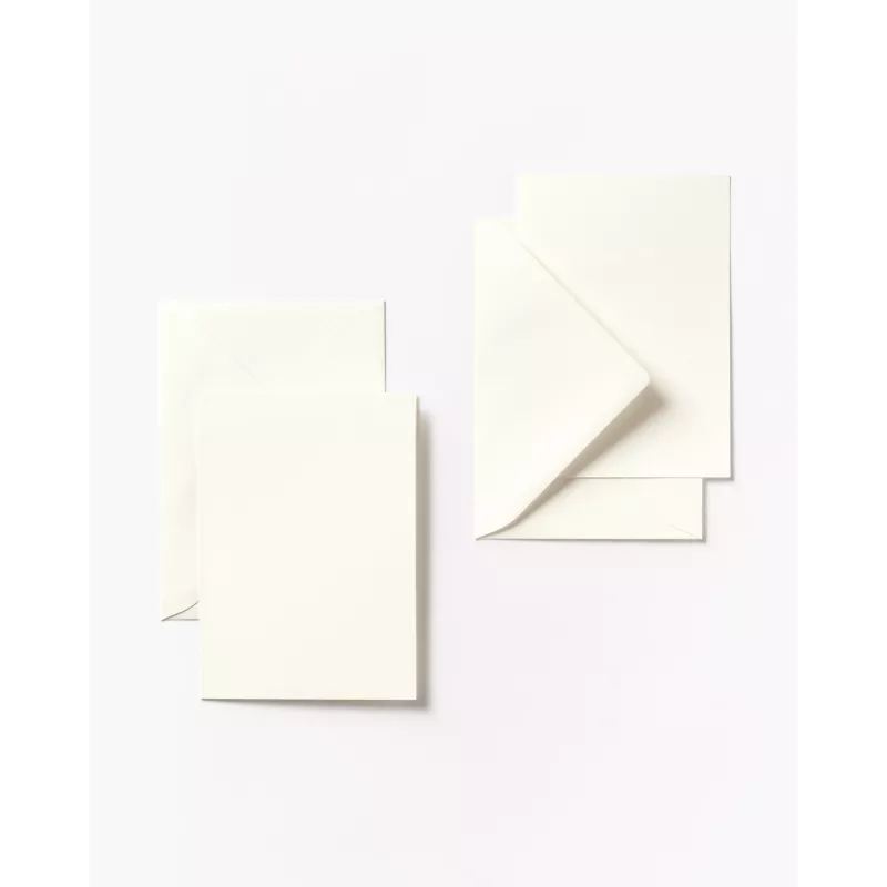 Folia biglietti pieghevoli, bianco perla, 5 pz.