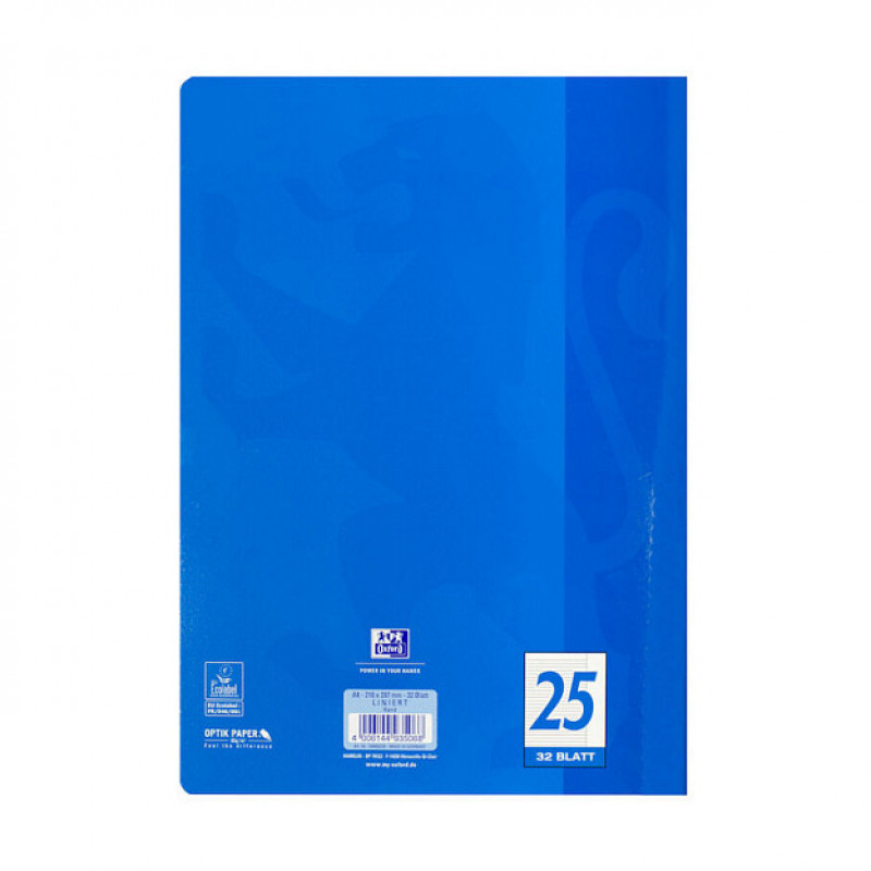 OXFORD Quaderno doppio a righe DIN A4 32 fogli