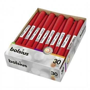 Bolsius candela da tavola 245/24 mm, rosso