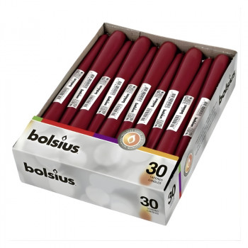 Bolsius candela da tavola 245/24 mm, rosso scuro