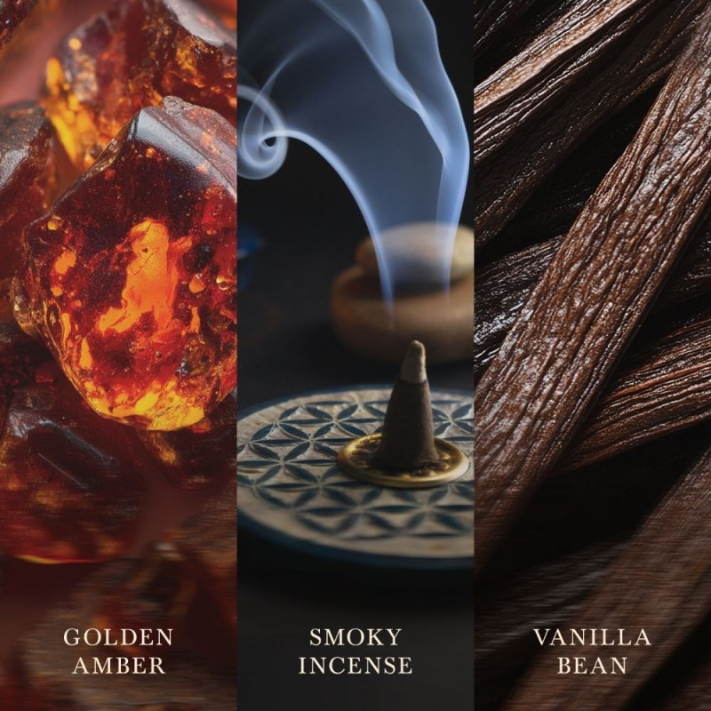 WoodWick Radiant Amber candela, media