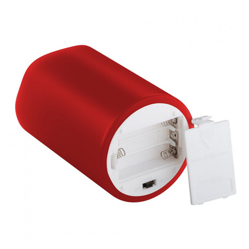 Goobay candele in cera LED, 10 cm, rosso