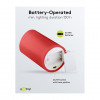 Goobay candele in cera LED, 10 cm, rosso